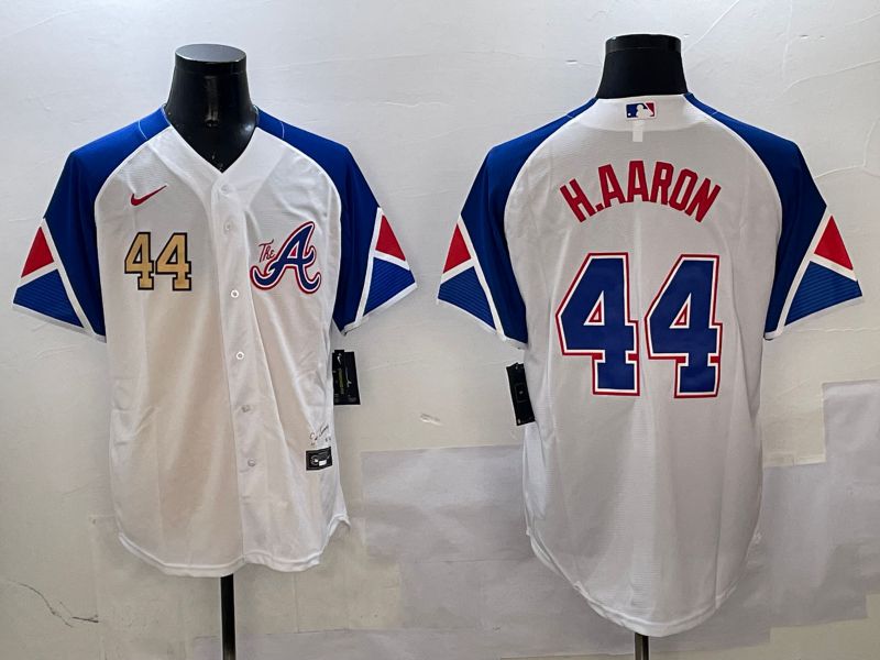 Men Atlanta Braves #44 H.Aaron White City Edition 2025 Nike MLB Jersey style 5->atlanta braves->MLB Jersey